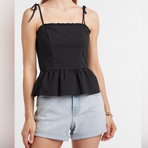 New with tags!! Express - light pink tie strap, top. Size medium. - Picture 4 of 5